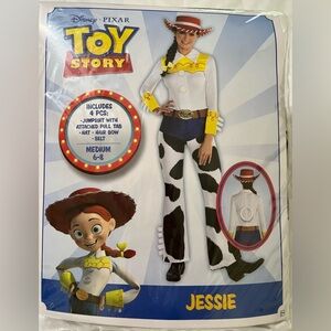 Toy Story Jessie Halloween Costume Adult Womens size Medium 6-8 Hat Pre-Owned